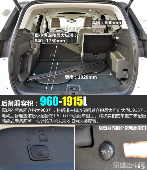 长安福特 翼虎 2015款 1.5L GTDi 四驱精英型